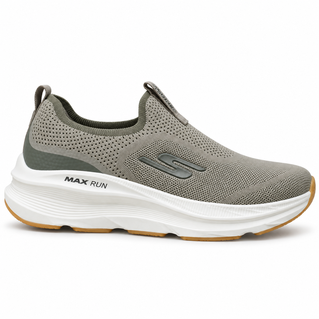 MAX RUN PREMIUM MEN SLIP-ON BEIGE SKECHER | SBG01