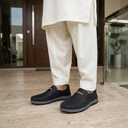 Black Medicated Slip-On Jogger | Non-Slip Ergonomic Sole | MJGB01