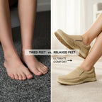 Cream Medicated Slip-On Suede Jogger | Non-Slip Ergonomic Sole | MJGC01
